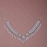 Maxbell Forehead Headpiece Elegant Delicate Headdress for Halloween Prom Anniversary White