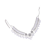 Maxbell Forehead Headpiece Elegant Delicate Headdress for Halloween Prom Anniversary White