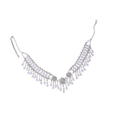 Maxbell Forehead Headpiece Elegant Delicate Headdress for Halloween Prom Anniversary White