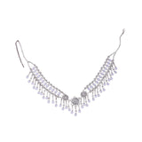 Maxbell Forehead Headpiece Elegant Delicate Headdress for Halloween Prom Anniversary White