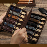 Maxbell Watch Strap Storage Box Handmade Watch Band Organizer for Home Office Travel