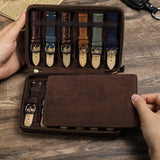 Maxbell Watch Strap Storage Box Handmade Watch Band Organizer for Home Office Travel