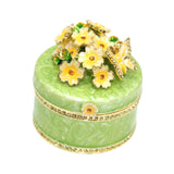 Maxbell Small Jewelry Box Desktop Jewelry Case for Necklace Bracelet Earrings Green