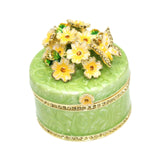 Maxbell Small Jewelry Box Desktop Jewelry Case for Necklace Bracelet Earrings Green