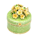 Maxbell Small Jewelry Box Desktop Jewelry Case for Necklace Bracelet Earrings Green