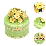 Maxbell Small Jewelry Box Desktop Jewelry Case for Necklace Bracelet Earrings Green