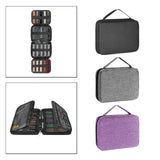 Maxbell Watch Band Storage Case Compact Travel Use for 20 Watch Straps Carrying Case Black