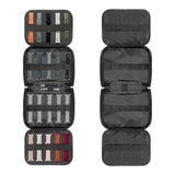 Maxbell Watch Band Storage Case Compact Travel Use for 20 Watch Straps Carrying Case Black