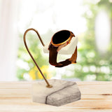 Maxbell Marble Watch Stand Watch Holder for Retail Countertop Personal Use Men Women White