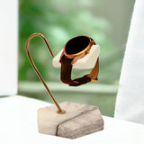 Maxbell Marble Watch Stand Watch Holder for Retail Countertop Personal Use Men Women White
