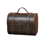 Maxbell Trinket Box Hinged Treasure Chest Ornament Case Wooden Jewelry Box Organizer Black Brown