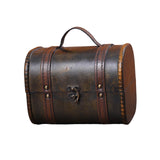 Maxbell Trinket Box Hinged Treasure Chest Ornament Case Wooden Jewelry Box Organizer Black Brown