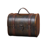 Maxbell Trinket Box Hinged Treasure Chest Ornament Case Wooden Jewelry Box Organizer Black Brown
