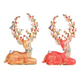 Maxbell Elk Trinket Box Gorgeous Enameled Jewelry Box for Bracelet Earrings Necklace red