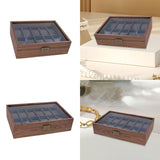 Maxbell Wood Watch Storage Box Elegant Watch Box for Bracelet Men and Women Earrings 10slots