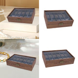 Maxbell Wood Watch Storage Box Elegant Watch Box for Bracelet Men and Women Earrings 10slots