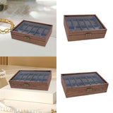 Maxbell Wood Watch Storage Box Elegant Watch Box for Bracelet Men and Women Earrings 10slots