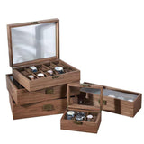 Maxbell Wood Watch Storage Box Elegant Watch Box for Bracelet Men and Women Earrings 10slots