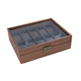 Maxbell Wood Watch Storage Box Elegant Watch Box for Bracelet Men and Women Earrings 10slots