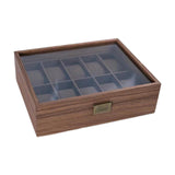 Maxbell Wood Watch Storage Box Elegant Watch Box for Bracelet Men and Women Earrings 10slots