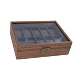 Maxbell Wood Watch Storage Box Elegant Watch Box for Bracelet Men and Women Earrings 10slots