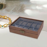 Maxbell Wood Watch Storage Box Elegant Watch Box for Bracelet Men and Women Earrings 10slots