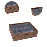 Maxbell Wood Watch Storage Box Elegant Watch Box for Bracelet Men and Women Earrings 10slots
