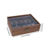 Maxbell Wood Watch Storage Box Elegant Watch Box for Bracelet Men and Women Earrings 10slots