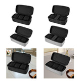 Maxbell Watch Travel Case Solid Anti-fall 2/3 Slots for Desktop Household Protection Type 1 Black