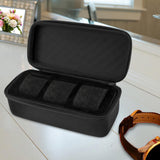 Maxbell Watch Travel Case Solid Anti-fall 2/3 Slots for Desktop Household Protection Type 1 Black