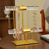 Maxbell Jewelry Display Stand Ornament Bracelet Holder for Pendants Exhibition Rings Double Layer Shelf