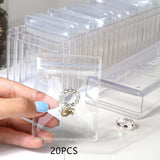 Maxbell 20x Jewelry Storage Bag Multipurpose Packing Pouch for Earring Ring Bracelet Clear  Without Box