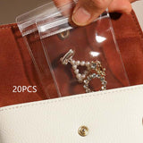 Maxbell 20x Jewelry Storage Bag Multipurpose Packing Pouch for Earring Ring Bracelet Clear  Without Box