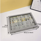 Maxbell Jewelry Display Organizer Velvet Dresser Drawer Insert Jewellery Storage Box 24 Grids