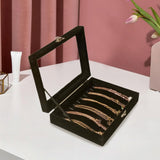 Maxbell Jewellery Storage Organiser Jewelry Display Case Store Stackable Jewelry Box Black S