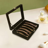 Maxbell Jewellery Storage Organiser Jewelry Display Case Store Stackable Jewelry Box Black S