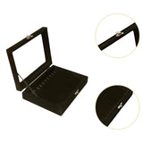 Maxbell Jewellery Storage Organiser Jewelry Display Case Store Stackable Jewelry Box Black S