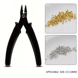 Maxbell Jewelry Crimping Plier Jewelry Beading Plier for Small Beads Hobby Necklaces Large