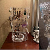 Maxbell Earring Holder Organizer Clear Earring Holder Stand for Ring Pendant Earring Large