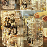 Maxbell Earring Holder Organizer Clear Earring Holder Stand for Ring Pendant Earring Large