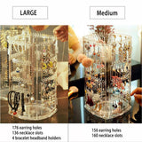 Maxbell Earring Holder Organizer Clear Earring Holder Stand for Ring Pendant Earring Large