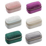 Maxbell Velvet Travel Jewelry Case for Women Girls Rings Box Mini Jewelry Storage Box Violet