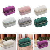 Maxbell Velvet Travel Jewelry Case for Women Girls Rings Box Mini Jewelry Storage Box Violet