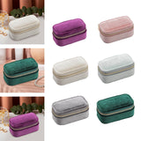 Maxbell Velvet Travel Jewelry Case for Women Girls Rings Box Mini Jewelry Storage Box Violet