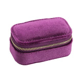 Maxbell Velvet Travel Jewelry Case for Women Girls Rings Box Mini Jewelry Storage Box Violet