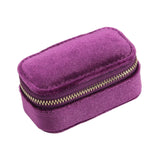 Maxbell Velvet Travel Jewelry Case for Women Girls Rings Box Mini Jewelry Storage Box Violet