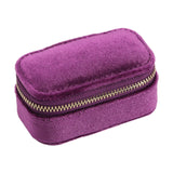 Maxbell Velvet Travel Jewelry Case for Women Girls Rings Box Mini Jewelry Storage Box Violet