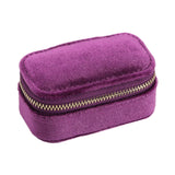 Maxbell Velvet Travel Jewelry Case for Women Girls Rings Box Mini Jewelry Storage Box Violet