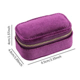 Maxbell Velvet Travel Jewelry Case for Women Girls Rings Box Mini Jewelry Storage Box Violet