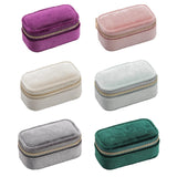 Maxbell Velvet Travel Jewelry Case for Women Girls Rings Box Mini Jewelry Storage Box Violet